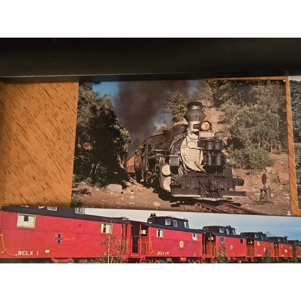Vintage Railroadiana Collector Lot: SunsOut Puzzle, B&W Photo, Plate, Spike &...